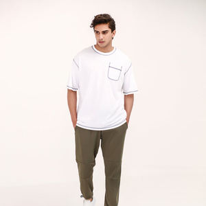 Camisetas de Lona Extra Grandes para Hombre, Talla Grande, Formales, Transpirables, Ecológicas, de Algodón/Poliéster, con Logotipo Frontal y Diseño Liso - Product Image 5