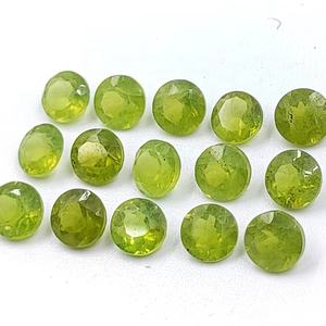 Piedra Preciosa de Vessonita Verde Facetada Redonda AAA de 5*5 mm, Cristal Curativo de Vessonita Verde para Joyería, Precio al por Mayor - Product Image 1