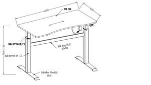 <b>Adjustable</b> Modern Commercial Office Building Metal + PB Product 1200x600mm Height 705~1130mm lifting <b>computer</b> <b>desk</b> Up and down - Product Image 2