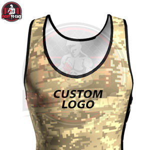 Tenue d'arts martiaux imprimée en Spandex et Polyester avec col rond, service OEM ODM, combinaisons de lutte haut de gamme, équipement d'entraînement sportif - Product Image 5