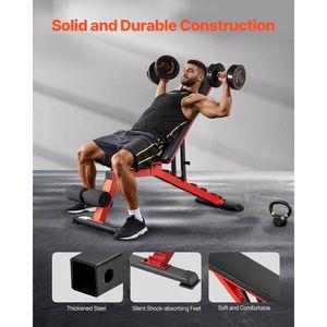 Sit-Up pieghevole regolabile e panca pesi per l'allenamento della forza della palestra di casa per l'allenamento a casa e l'uso in ufficio - Product Image 6