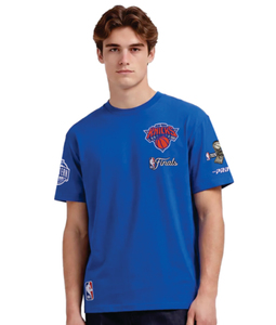 T-shirt unisexe pour les finales des Knicks, bleu, manches courtes, jersey décontracté, col rond, 100% coton, logo sur le devant, respirant, séchage rapide - Product Image 3