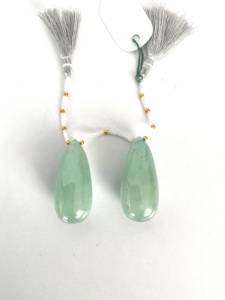 Par de Gotas Lisas de Aguamarina Verde Natural, Piedra Preciosa Natural para la Elaboración de Joyería Fina - Product Image 6