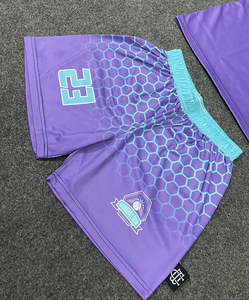 Ensemble d'uniformes de basketball personnalisés professionnels, légers, avec maillot et short imprimés par transfert thermique, motif cyan 23, unisexe adulte - Product Image 3