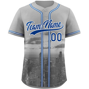 Maillot de baseball respirant de bonne qualité, 100 % polyester, design personnalisé, logo personnalisé, maillot de baseball unisexe pour adultes - Product Image 1