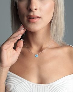 Personalized Opal <b>Initial</b> Necklace Sterling Silver Letter Pendant 14K Gold Plated Custom Name Jewelry For Women Gift - Product Image 4