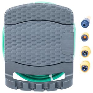 Enrouleur de tuyau mural en plastique anthracite pour tuyaux d'arrosage - Product Image 1