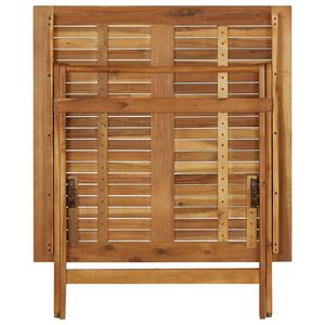 Tavolo da giardino pieghevole in legno massello di Acacia 35.4 tavoli da esterno "x 35.4" x 29.5" - Product Image 5