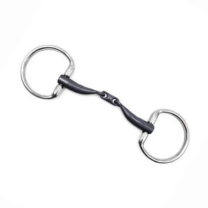 Brida de caballo de titanio con anillo fijo, mejillas de acero inoxidable y enlace francés, la más vendida, fabricante mayorista OEM de artículos para caballos - Product Image 1