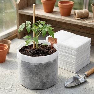 Sustrato Hidropónico de Fibra de Coco y Virutas de Coco, Bolsa de Cultivo Blanca de Tela No Tejida con Alta Porosidad al Aire y Retención de Agua - Product Image 3