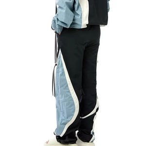 Veste de survêtement légère décontractée à carreaux color block avec bordure contrastante, fermeture éclair intégrale, coupe ample pour tous - Product Image 5