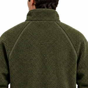 <b>Men</b> <b>Sherpa</b> Fleece <b>Jacket</b> High Neck Warm Casual Winter Outerwear High Collar Design Side Pocket Detail Comfortable Regular Fit - Product Image 5