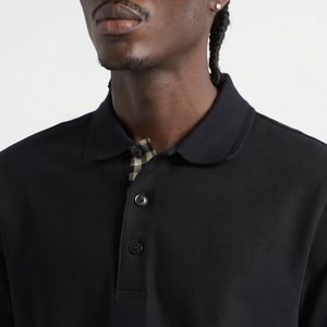 Chemise noire à manches courtes en tissu éponge pour homme, motif imprimé, tricotée, formelle, anti-plis, respirante - Product Image 4