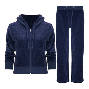 Premium Women's <b>Velour</b> Jogger <b>Tracksuit</b> Soft Fabric Matching Jacket and Pants Set with Modern Silhouette for Casual Lifestyle - Product Image 1