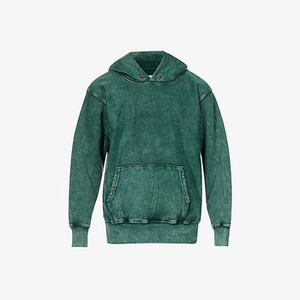 Sweat à capuche surdimensionné pour homme en coton léger 400 g/m², effet délavé soleil, en molleton bouclette, respirant, avec poches kangourou, délavage acide - Product Image 5