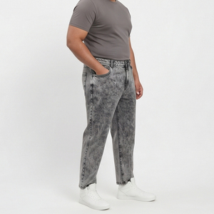 <b>Men's</b> Denim Pants <b>Men's</b> Stonewashed Straight Leg <b>Jeans</b> Pants <b>Mens</b> High Waist Casual Outerwear Denim Trouser Pajama <b>Men</b> - Product Image 3