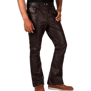 Pantalon en cuir pour homme, look tendance, qualité supérieure, cuir véritable, parfait pour le travail ou les loisirs - Product Image 1