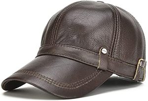 Gorra de Béisbol Unisex de Cuero PU, 6 Paneles, Color Sólido, Estilo Vintage, Ajustada, para Adultos, Uso Casual, para las Cuatro Estaciones - Product Image 5