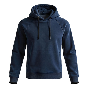 Sudadera con Capucha Extra Grande para Hombre, Color Sólido, Algodón French Terry, Estilo Casual, para Otoño - Product Image 5