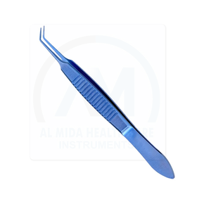 Pinces à ligature angulaires bleues en acier inoxydable, instrument chirurgical certifié CE, outil de micro-suture ophtalmique de classe I, manuel - Product Image 6