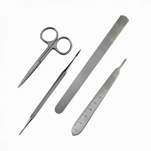Kit de podologie en acier de 12 pièces, instruments de podologie pour les soins des pieds, ciseaux courbés pour les ongles et les orteils - Product Image 5