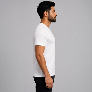 เสื้อยืดแขนสั้นยูนิเซ็กซ์ สตรีทแวร์ ผ้าคอตตอน 100% คุณภาพสูง ทรงปกติ รับผลิตตามแบบ OEM กันยับ ซักเร็ว - Product Image 3