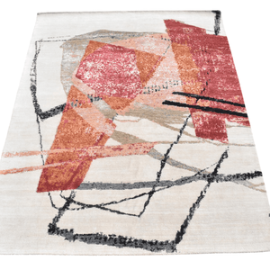 Alfombra Geométrica de Lana Anudada a Mano, de Pelo Corto, Estilo Contemporáneo Minimalista, para Sala de Estar de Lujo - Product Image 5
