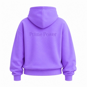 <b>Prime</b> Power Women's Purple Fleece Hoodie Jogger Set Casual Loose Fit All Seasons Tracksuit Solid Color Two Piece Sportswear - Product Image 3