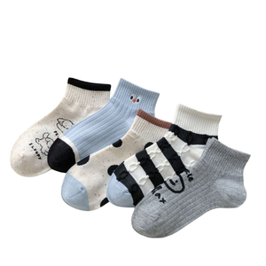 Summer Socks <b>for</b> Women New Style Black Polka Dot Stripes Thin <b>Pattern</b> Sweat Absorbent Sports Short Socks Women's Socks - Product Image 2