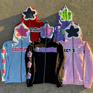 Sudaderas con Estampado Puff Personalizadas de Alta Calidad, Sudaderas con Cierre y Estampado Puff para Hombre, Unisex, Diseño Moderno - Product Image 3