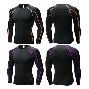 Wholesale Customizable Men's High Quality <b>Compression</b> T-<b>Shirt</b> Long Sleeve Breathable Tummy Control Body Shaper <b>Compression</b> <b>Shirt</b> - Product Image 2