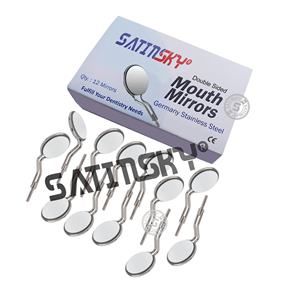 Instrumentos dentales manuales de 22mm de diámetro Figura 4 Retractor de boca Combinación de espejo Superficie frontal y posterior 12/Caja Limpieza de dientes de relleno - Product Image 2