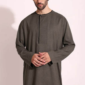 Tendances 2026 : Jubba islamique pour hommes, haute qualité, anti-rétrécissement, manches longues, service OEM personnalisé, thobe / thawb - Product Image 3