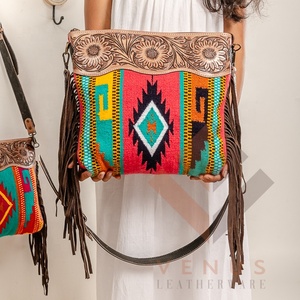 Bolso de mano hecho a mano de cuero Vintage genuino 100% para mujer, bolso de mensajero portátil multifunción a la moda, resistente al agua para - Product Image 2