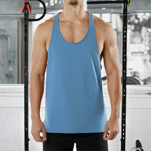 Débardeurs pour hommes, décontractés, sans coutures, séchage rapide, 100% coton lavé, pour vêtements de sport, légers, tricotés, logo personnalisé, couleur personnalisée - Product Image 3