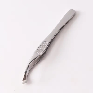 Pince à épiler professionnelle pour sourcils, pointe incurvée en acier inoxydable, réutilisable, légère, sûre pour l'épilation des poils et de la barbe, ANAAIF - Product Image 4