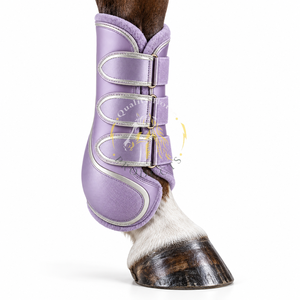 Bottes de brossage pour chevaux conçues avec une doublure lisse, des sangles réglables et une protection confortable pour les soins quotidiens des chevaux. - Product Image 4