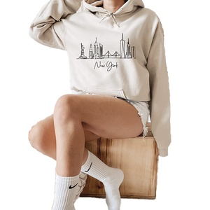 Sweat-shirt à capuche à manches longues de haute qualité, imprimé tendance, pour femmes, logo personnalisé, polaire surdimensionné, ODM, écologique - Product Image 3