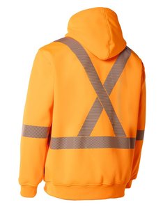 Sudadera de Seguridad Reflectante de Alta Visibilidad con Cremallera Completa, Ropa de Trabajo Impermeable de Poliéster para Construcción y Obras Viales - Product Image 6