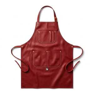 Delantales de Cuero Rojo de Alta Resistencia y Calidad Premium, Hechos a Medida, Precio Competitivo, Diseño Único con Mangas - Product Image 1