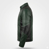 Blouson de moto moderne en cuir, imperméable, coupe-vent, coupe ajustée, pour la conduite en ville