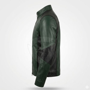 Modern Motorcycle <b>Leather</b> <b>Jacket</b> Waterproof Windproof Design Slim Fit <b>Winter</b> <b>Jacket</b> For Street Riding - Product Image 4