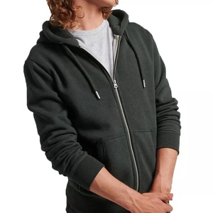 Sudaderas con capucha lisas de poliéster para hombre con logotipo personalizado al por mayor de fábrica 2023, diseño forrado de gran tamaño para imprimir - Product Image 2