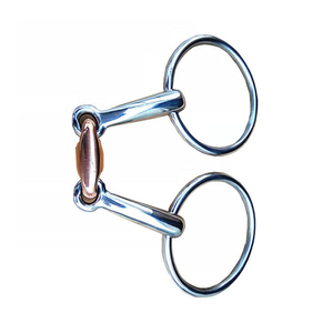 Bocado de caballo de acero inoxidable con anillo suelto y rodillo de cobre de 12.5CM - Product Image 5