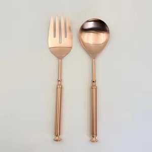 Luxury Metal <b>Salad</b> Server Collection Modern Dining <b>Tools</b> for Contemporary Tables - Product Image 6
