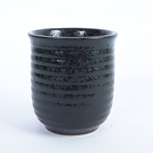 Mug à thé en céramique côtelée brillante mouchetée personnalisé pour restaurant japonais, café, hôtel, vaisselle - Product Image 4