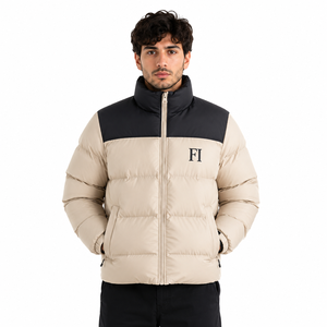 Men’s Puffer <b>Jacket</b> Warm Quilted Winter Coat Lightweight Insulated Outerwear Stand Collar Zip Up Winter Padded Men's <b>Jackets</b> OEM - Product Image 1