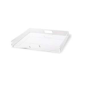 Bandeja de acrílico de lujo para servir y almacenar, ideal para té, café y desayuno, hecha a mano, transparente, de lucita, para decoración del hogar y la mesa de café. - Product Image 5