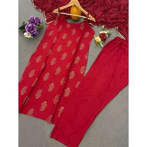 ฟอยล์เรยอนที่น่าสนใจพิมพ์ด้านบนด้านล่างมีสีแดง - Product Image 2