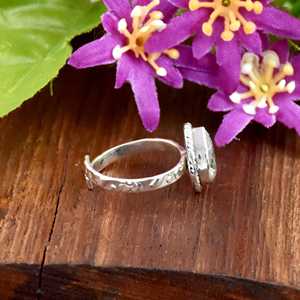 Natural Handmade Cubic Zirconia Gemstone Engagement Ring 925 Sterling Silver Jewelry Adjustable Band Fine Ring Jewelry <b>For</b> <b>Her</b> - Product Image 1